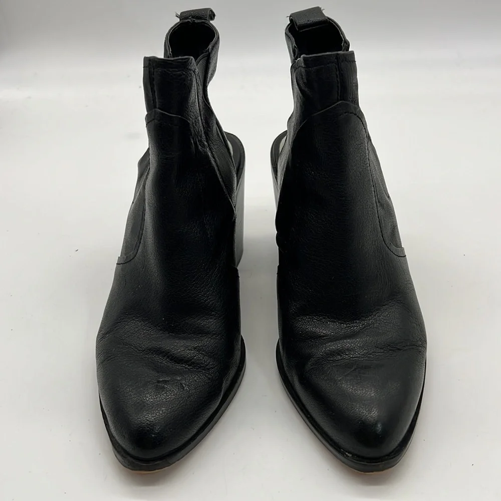 1. State Black Leather Bootie with Exposed Heel size 8.5